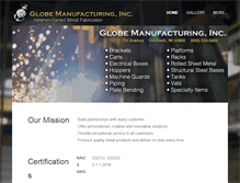 Tablet Screenshot of globemfg.net